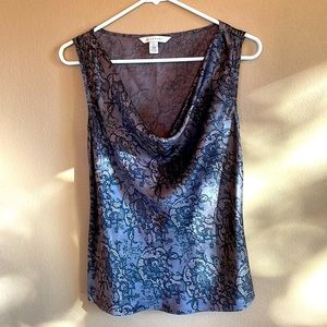 Goth girl silk cowl tank